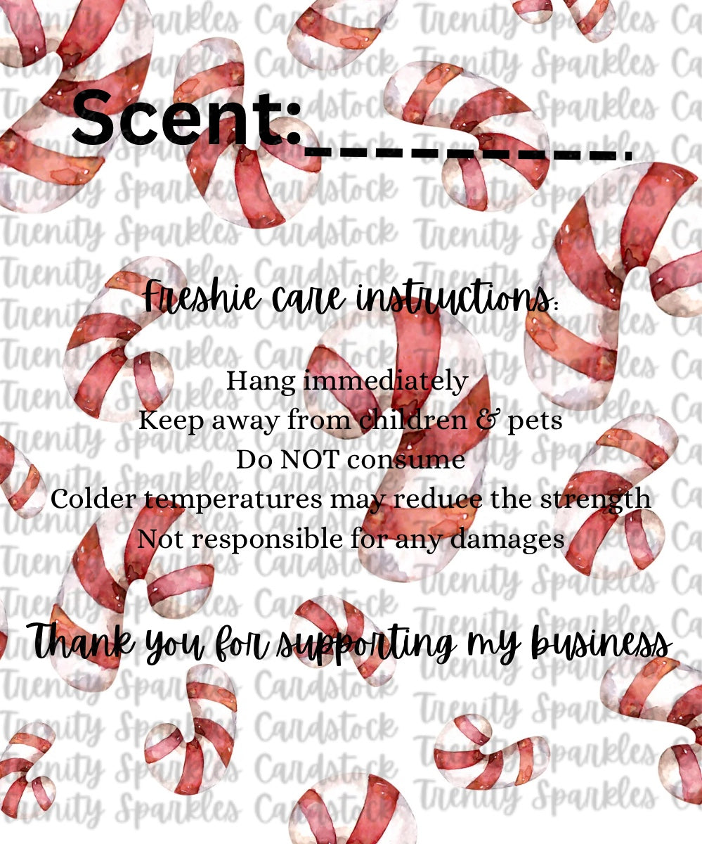 Multi Candy cane Scent label SVG