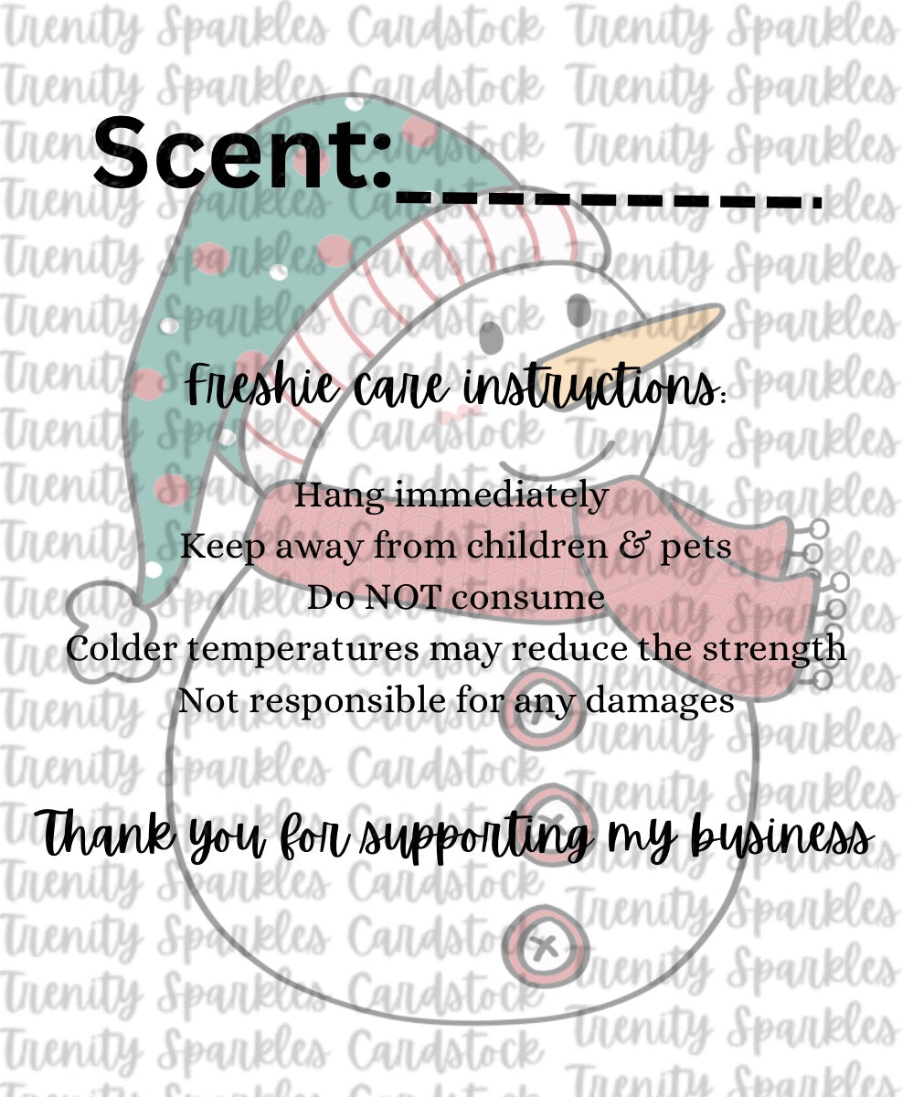 Snowman Scent label SVG