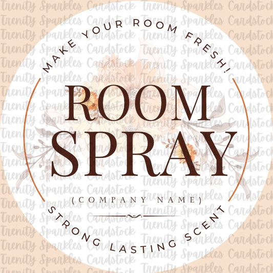 Room spray label